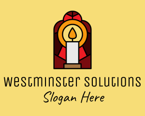 Church Candle Vigil Mosaic  logo design