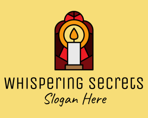 Church Candle Vigil Mosaic  logo design