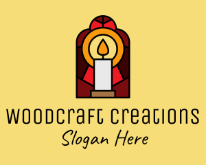 Church Candle Vigil Mosaic  logo design