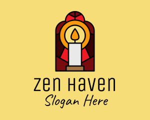 Church Candle Vigil Mosaic  logo design