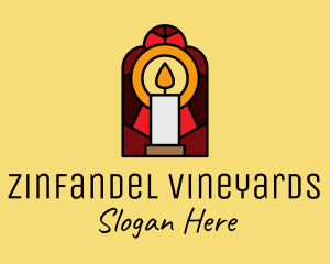 Church Candle Vigil Mosaic  logo design