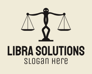 Libra - Scale Person Justice logo design