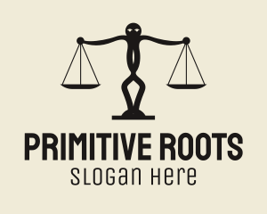 Primitive - Scale Person Justice logo design