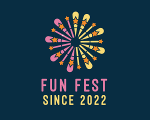 Fest - Star Celebration Fireworks logo design