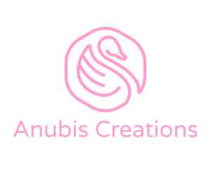 Minimalist Pink Swan logo design