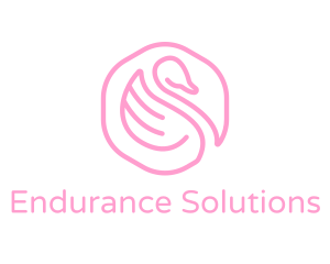 Minimalist Pink Swan logo design