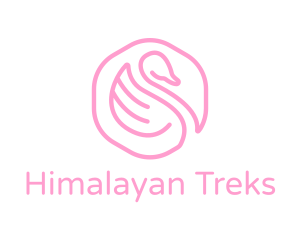 Minimalist Pink Swan logo design