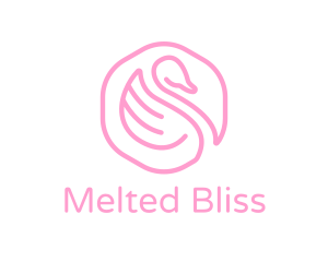 Minimalist Pink Swan logo design