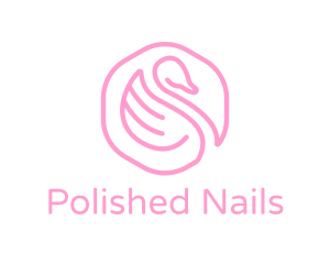 Minimalist Pink Swan logo design