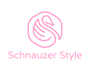 Minimalist Pink Swan logo design