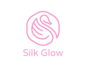 Conditioner - Minimalist Pink Swan logo design