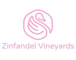 Minimalist Pink Swan logo design