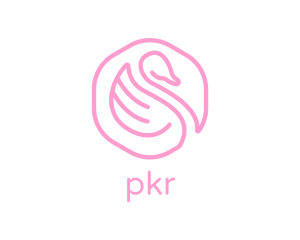 Minimalist Pink Swan logo design