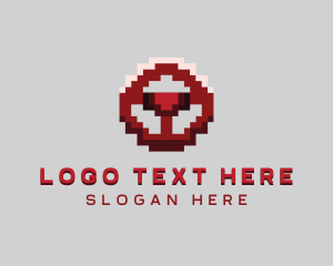 Driving Pixel Steering Wheel Logo