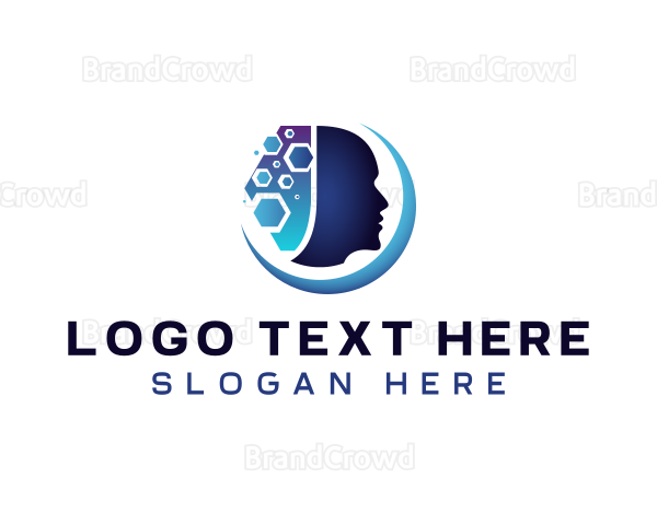 Technology Hexagon Head Logo