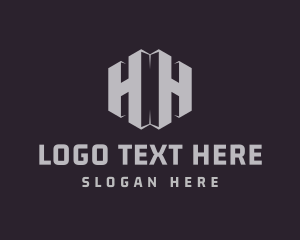 Gray - Enterprise Letter H & H logo design