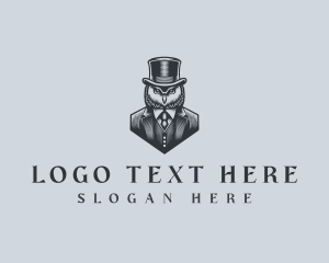 Victorian Owl Gentleman Logo