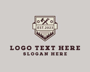 Woodwork - Rustic Woodworking Tools logo design