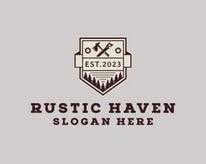 Rustic Woodworking Tools logo design