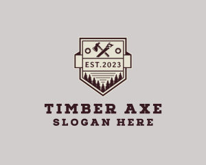 Rustic Woodworking Tools logo design