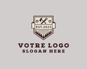 Woodworking - Rustic Woodworking Tools logo design