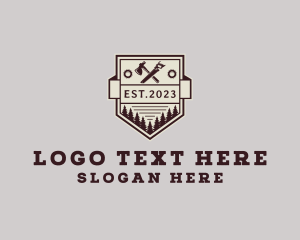 Woodwork - Rustic Woodworking Tools logo design