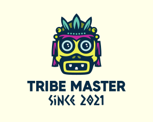 Leaf Aztec Mask logo design