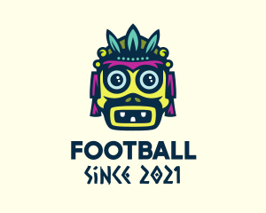 Tribe - Leaf Aztec Mask logo design