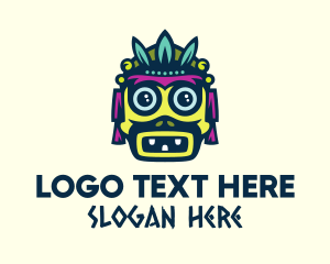 Leaf Aztec Mask Logo
