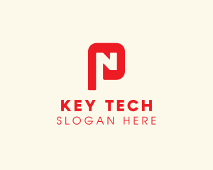 Tech Software N & P Monogram logo design