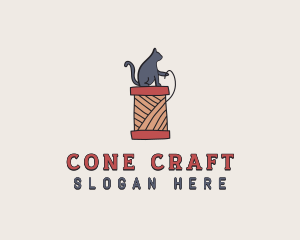 Cat Thread Yarn logo design