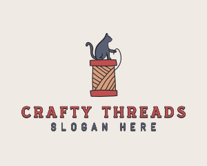 Yarn - Cat Thread Yarn logo design