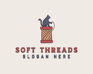 Cat Thread Yarn logo design