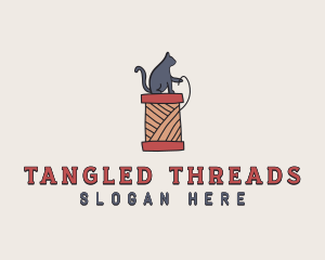 Cat Thread Yarn logo design