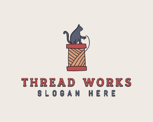 Cat Thread Yarn logo design