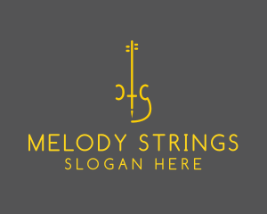 String Guitar Instrument logo design