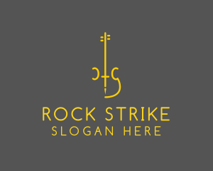 String Guitar Instrument logo design