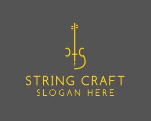 String Guitar Instrument logo design