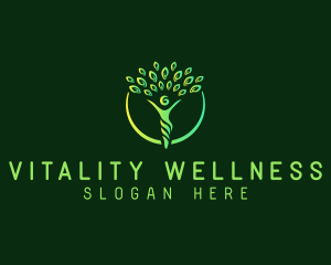 Human Tree Wellness logo design