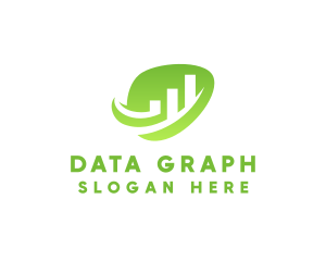 Eco Graph Chart logo design