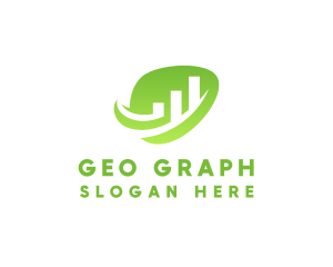 Leaf Graph Chart logo design