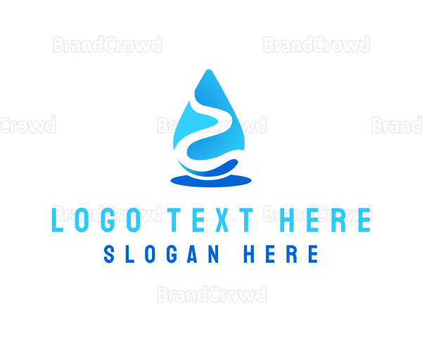 River Water Droplet Logo