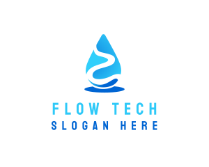 River Water Droplet logo design