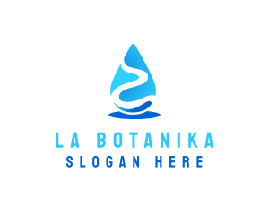 Water Supply - River Water Droplet logo design