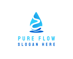 Filter - River Water Droplet logo design