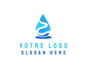 Rain - River Water Droplet logo design