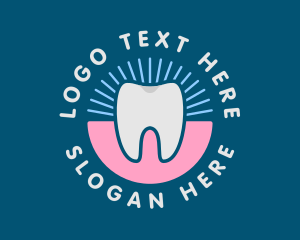 Toothbrush - Dentist Clinic Emblem logo design