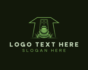 Trimming - Yard Grass Lawn Mower logo design