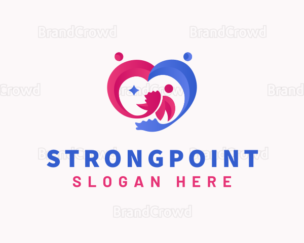 Heart Family Parenting Logo