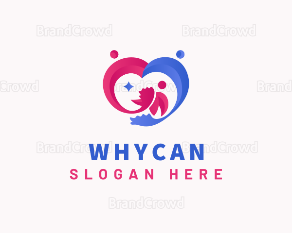 Heart Family Parenting Logo